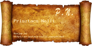 Prisztacs Nelli névjegykártya
